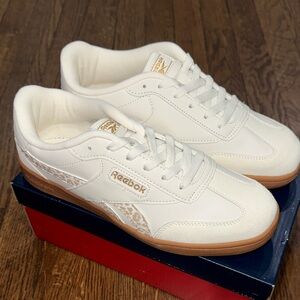 Reebok White and Gum Classic Sneakers